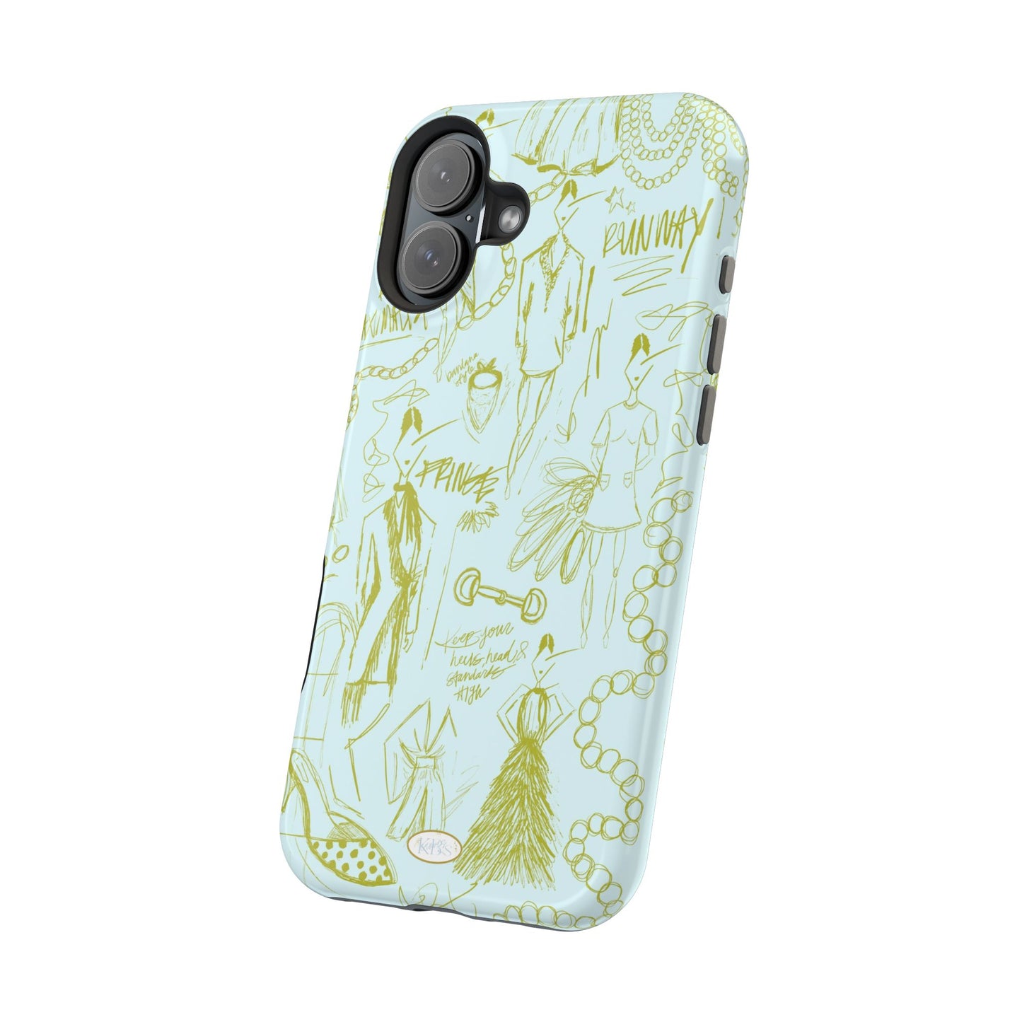 Fashion Sketch Mag Safe Case for iPhone - Blue