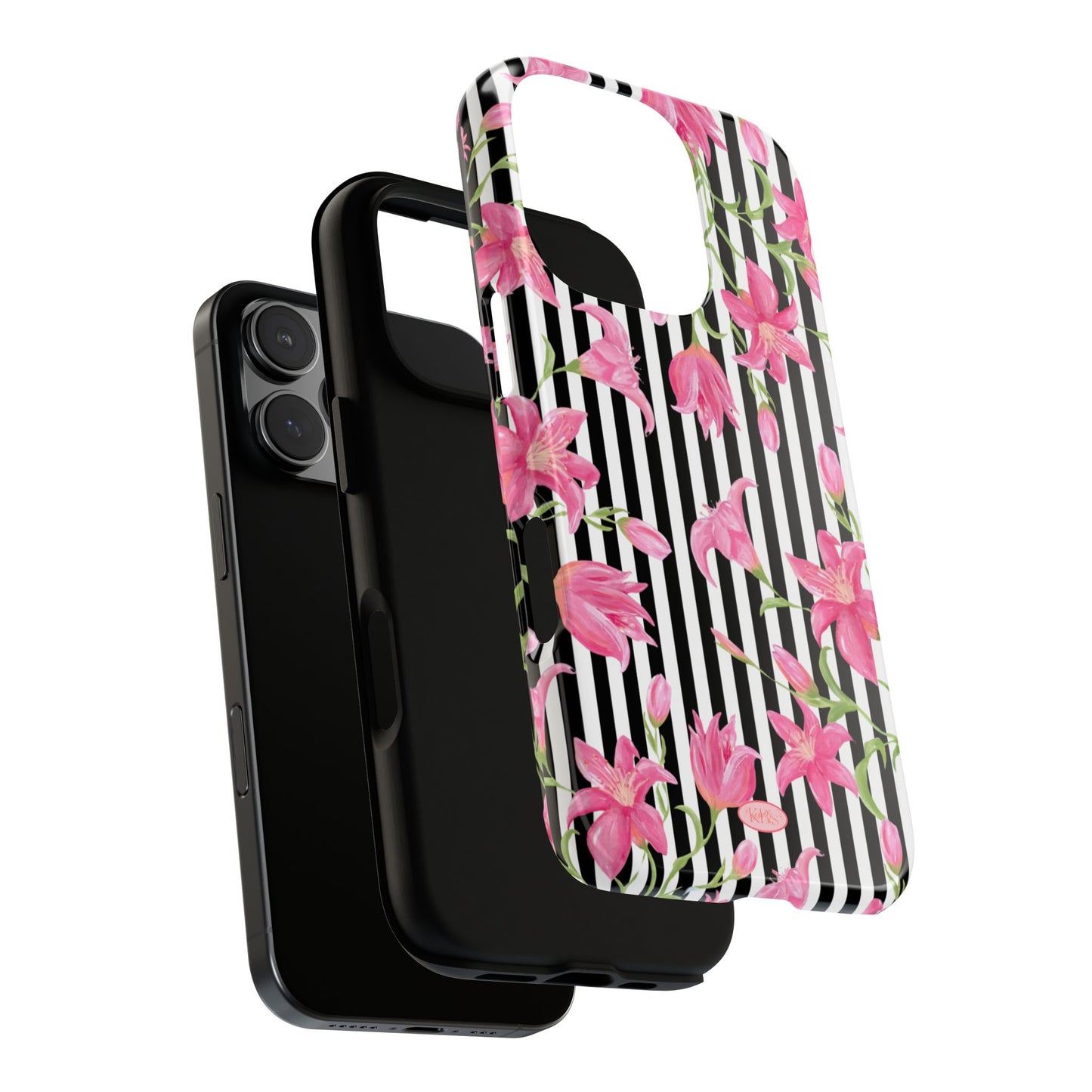 Azalea Stripe Tough Case for iPhone - Black