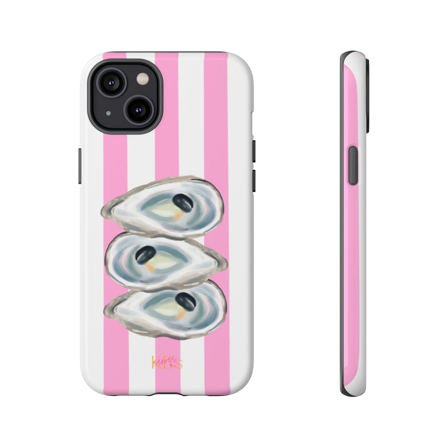 Striped Oyster Tough Case - Pink
