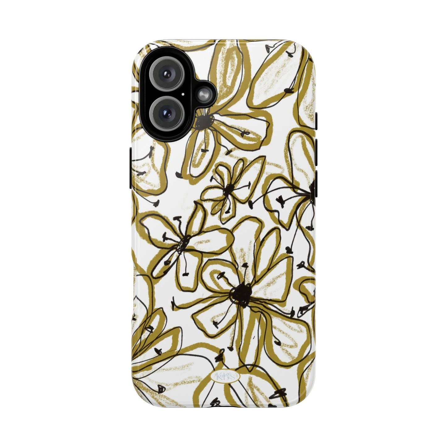 Floral Sketch Tough Case for iPhone