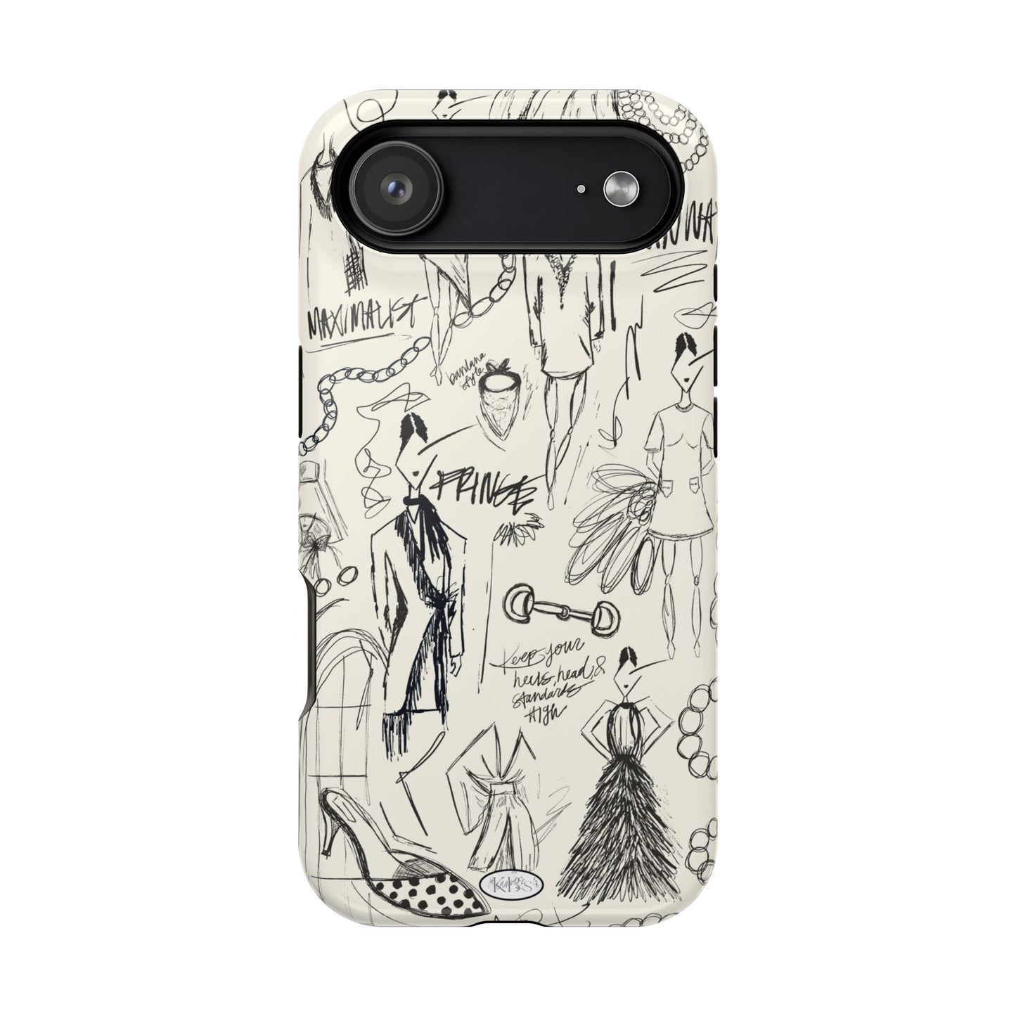 Fashion Sketch Mag Safe Case for iPhone - Black
