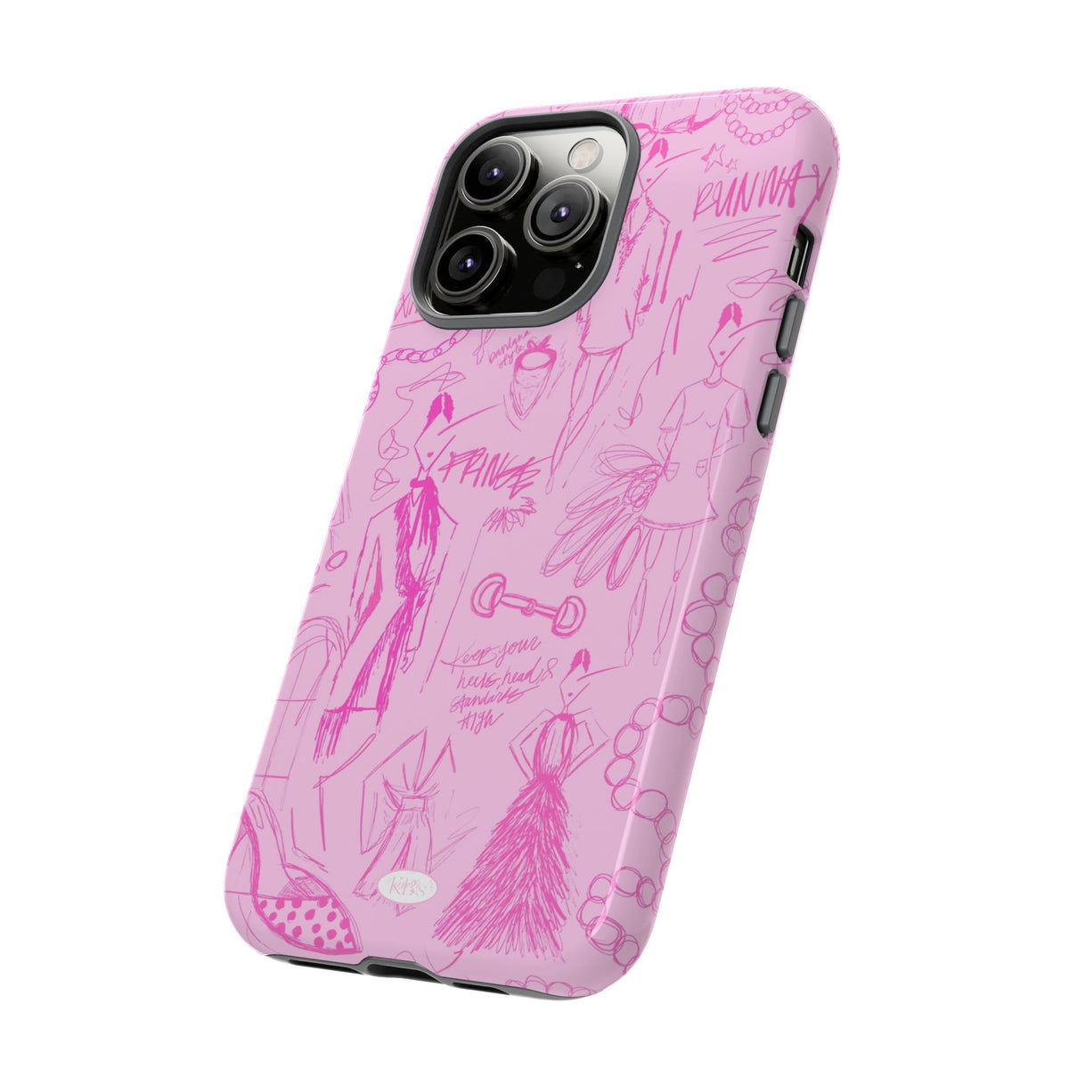 Fashion Sketch Tough Case for iPhone - Pink