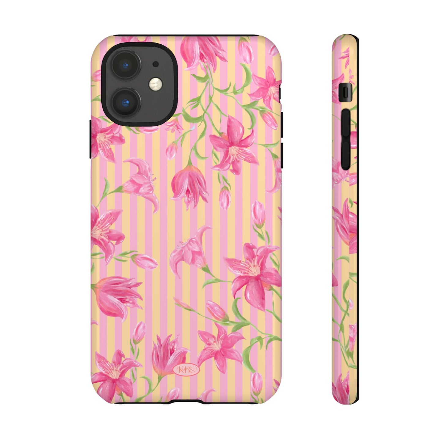 Azalea Stripe Tough Case for iPhone - Pink & Orange