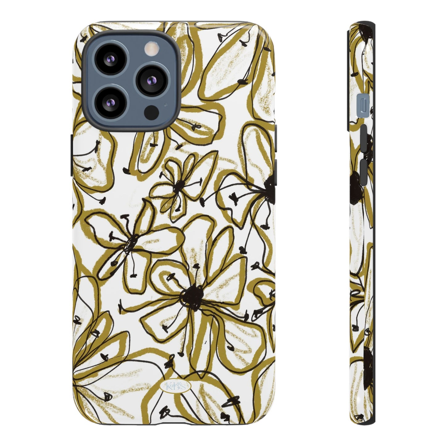 Floral Sketch Tough Case for iPhone