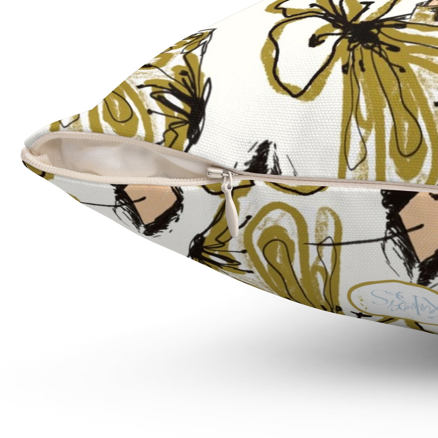 Fleur Runway Throw Pillow