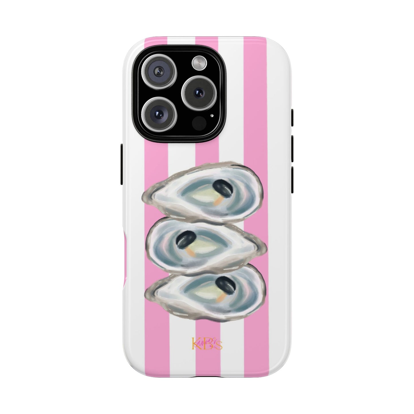 Striped Oyster Tough Case - Pink