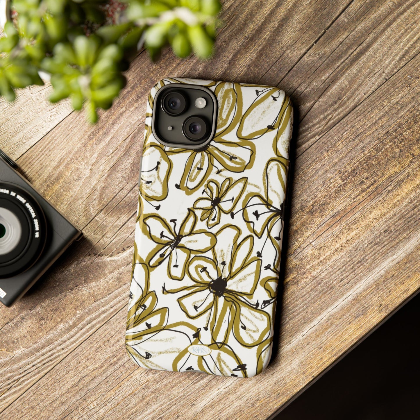 Floral Sketch Tough Case for iPhone