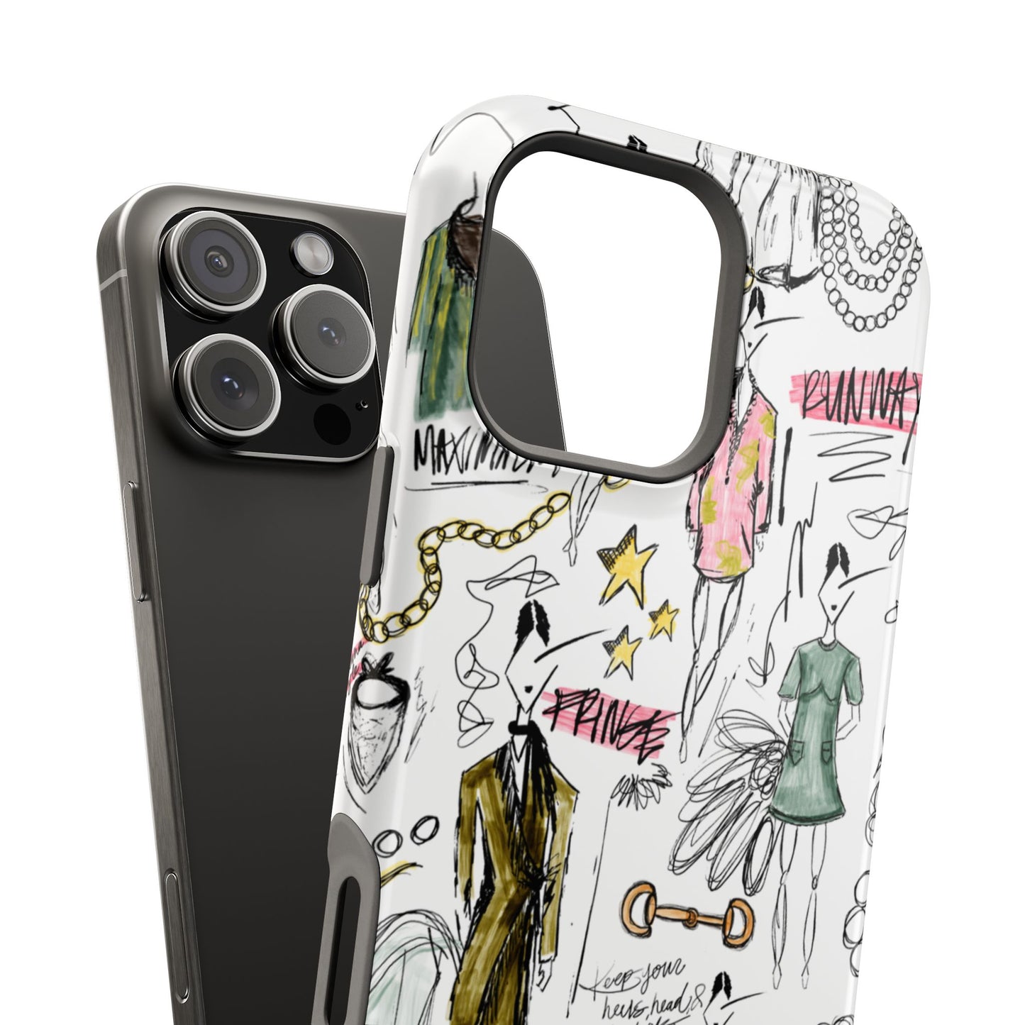 Fashion Sketch Mag Safe Case for iPhone - Multi