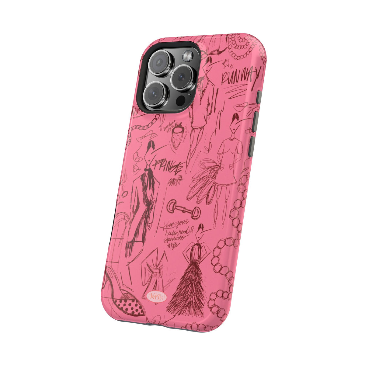 Fashion Sketch Mag Safe Case for iPhone - Maroon