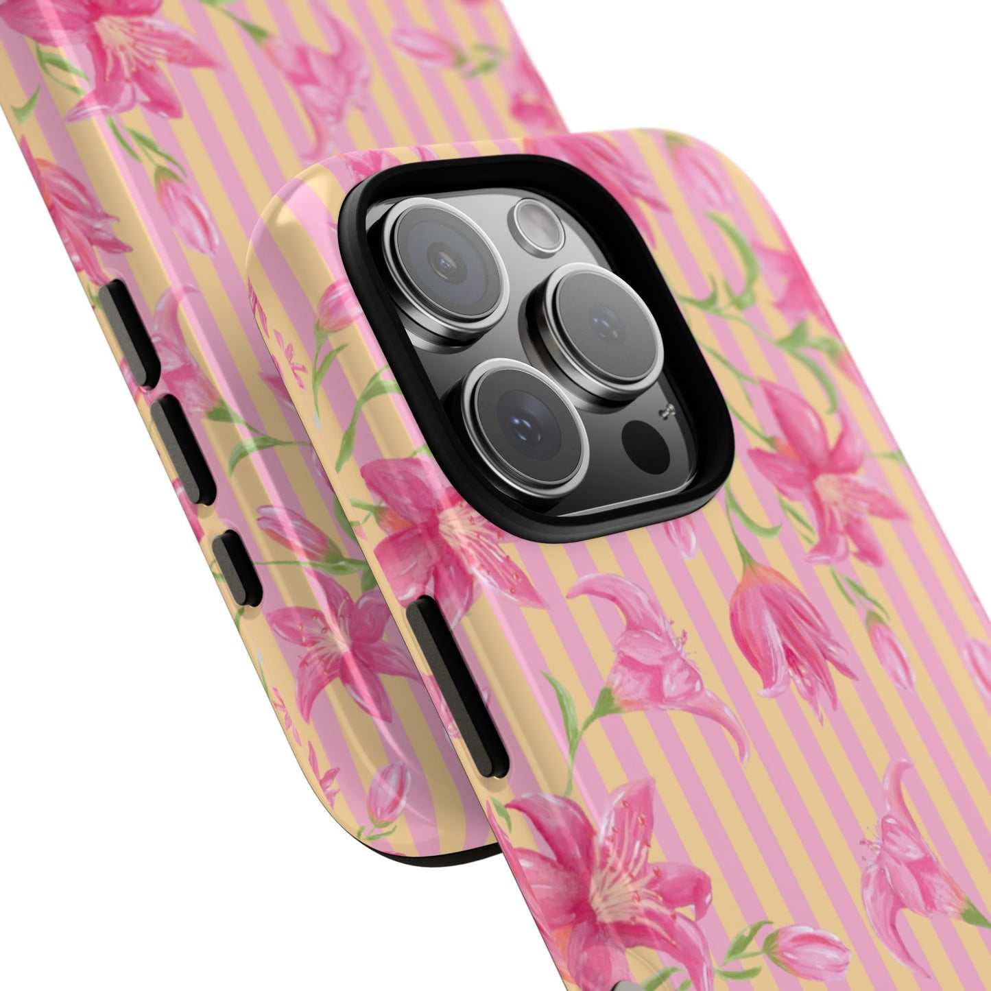 Azalea Stripe Tough Case for iPhone - Pink & Orange