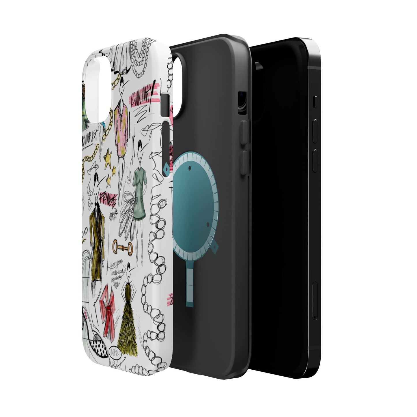 Fashion Sketch Mag Safe Case for iPhone - Multi