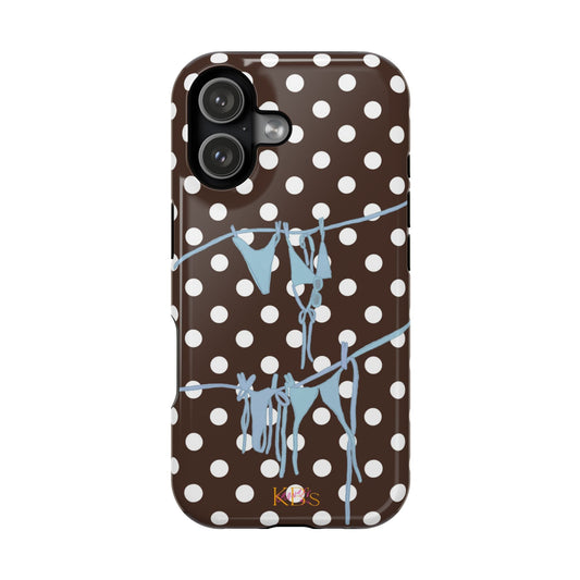 Brown Polka Dot Bikini Mag Safe Case