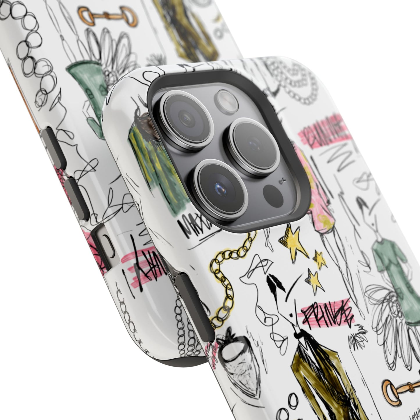 Fashion Sketch Mag Safe Case for iPhone - Multi