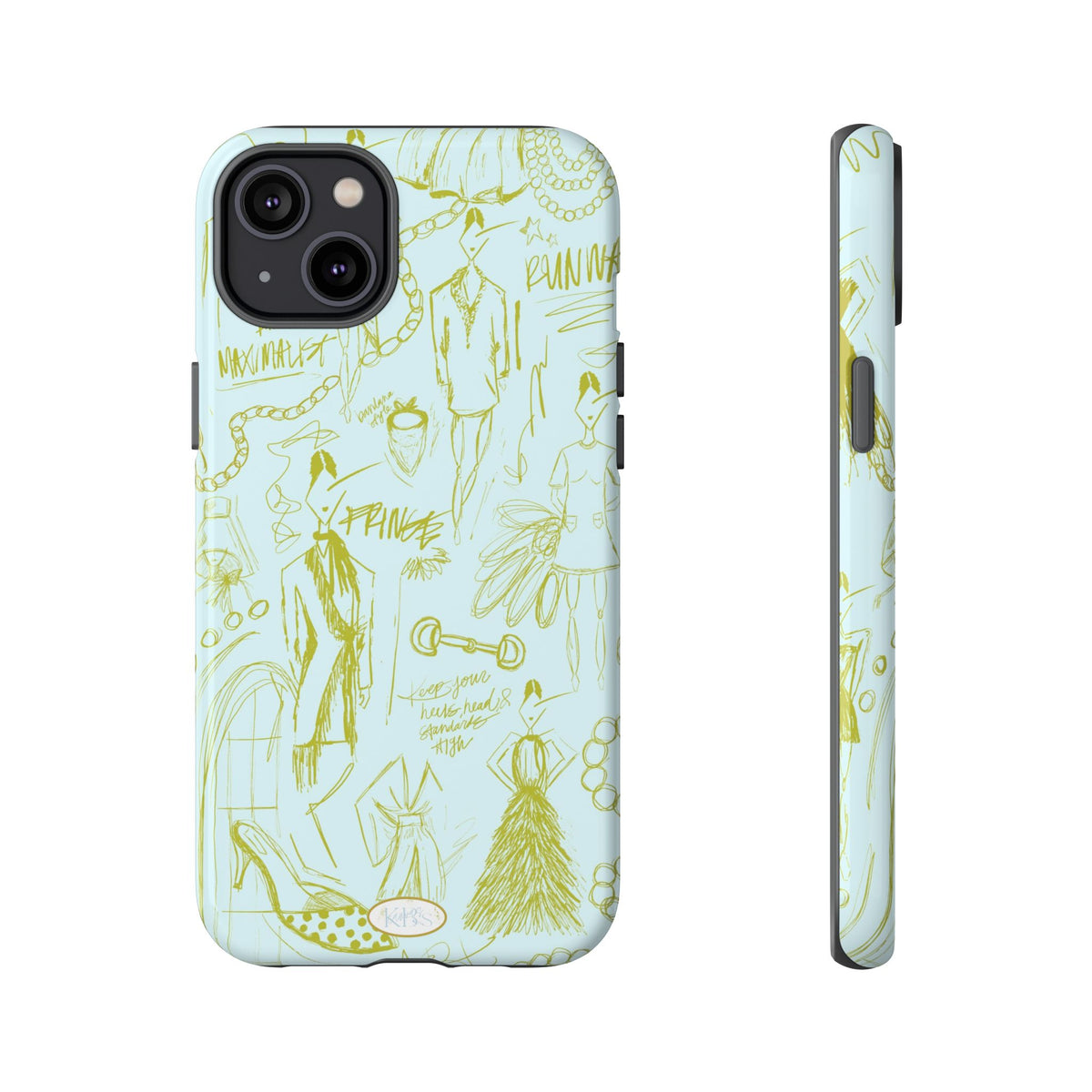 Fashion Sketch Tough Case for iPhone - Blue