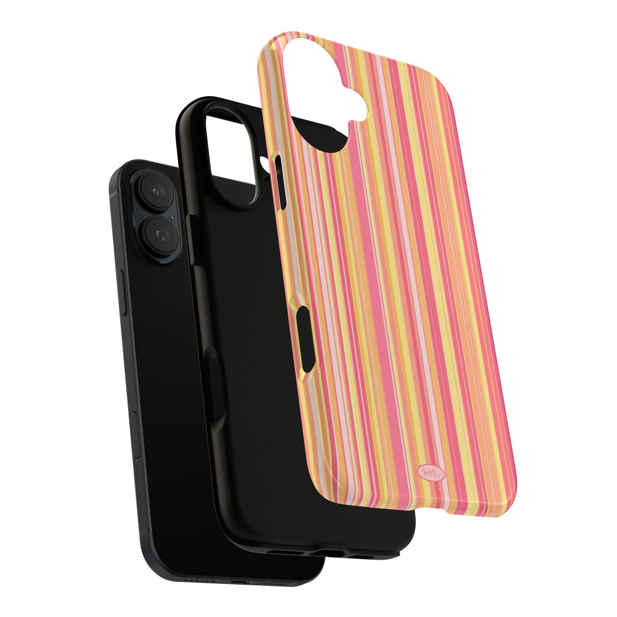 Pink Lemonade Stripe Tough Case for iPhone