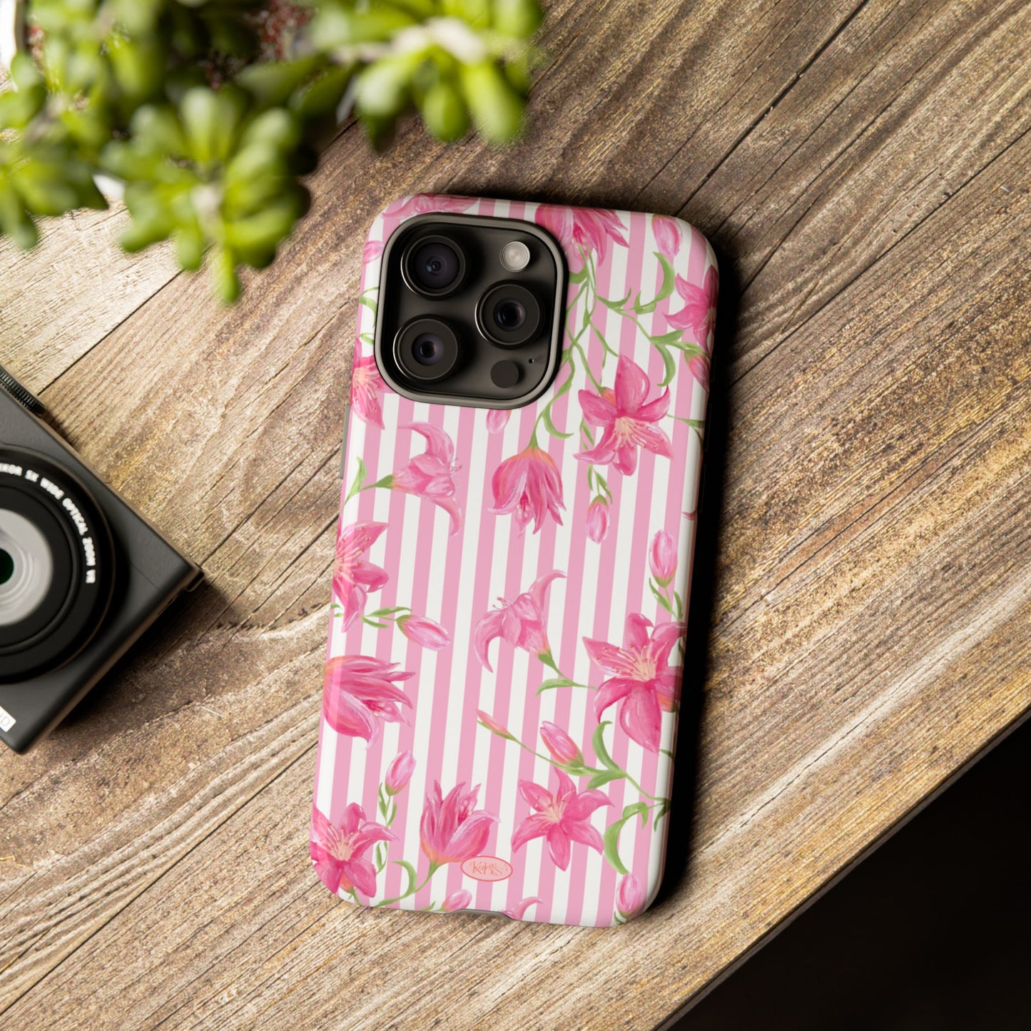 Azalea Stripe Tough Case for iPhone - Pink