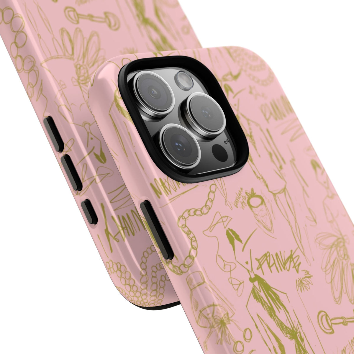 Fashion Sketch Tough Case for iPhone - Pink