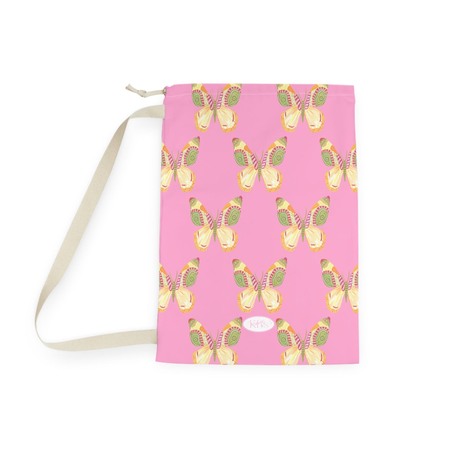 Flutter Pattern Laundry Bag - Pink