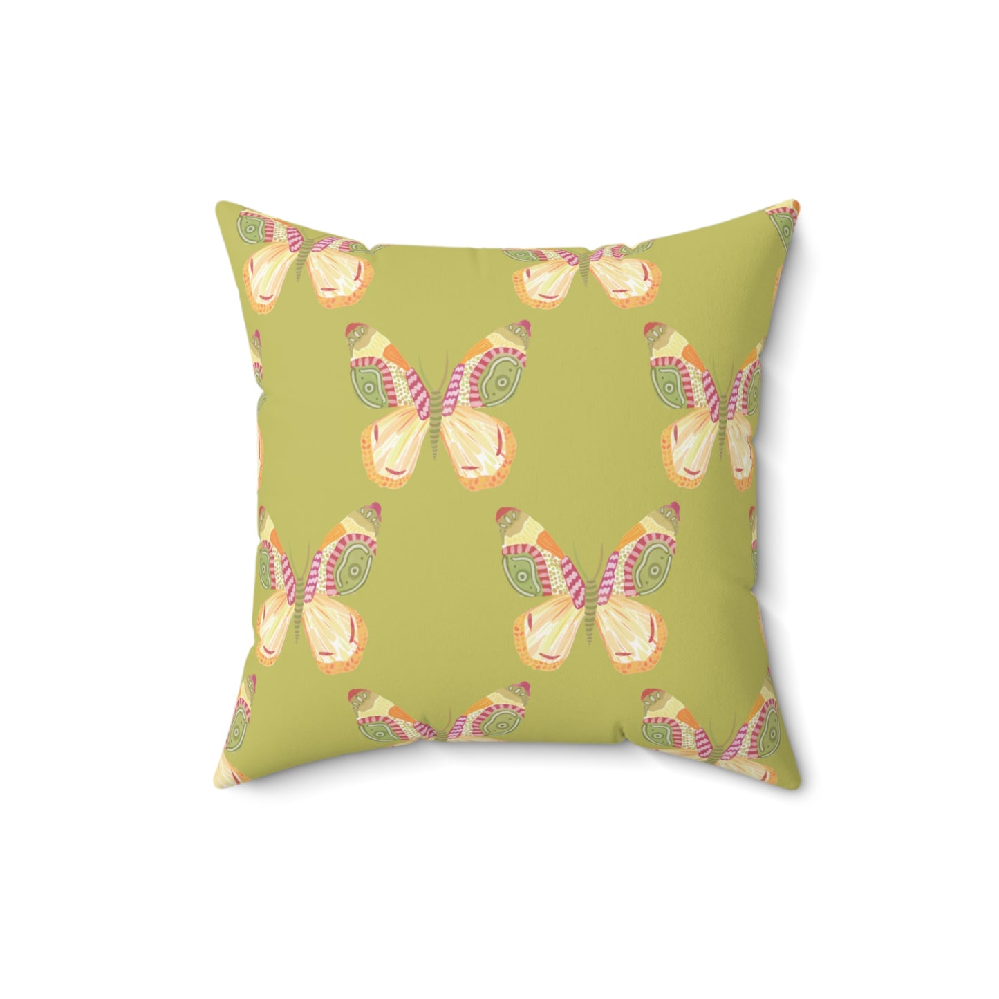 Flutter Pattern Throw Pillow - Green