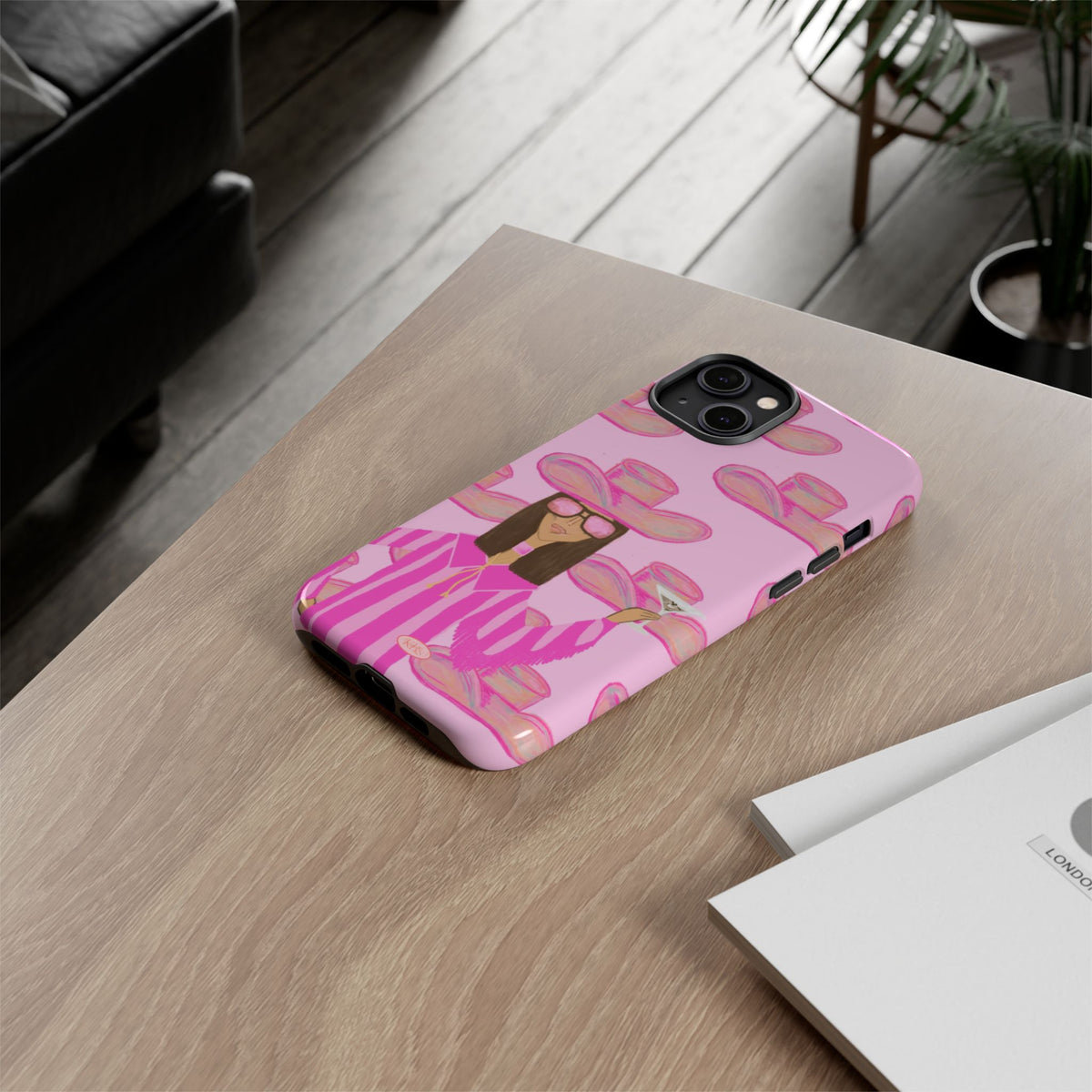 Cocktail Cowgirl Tough Case for iPhone - Pink