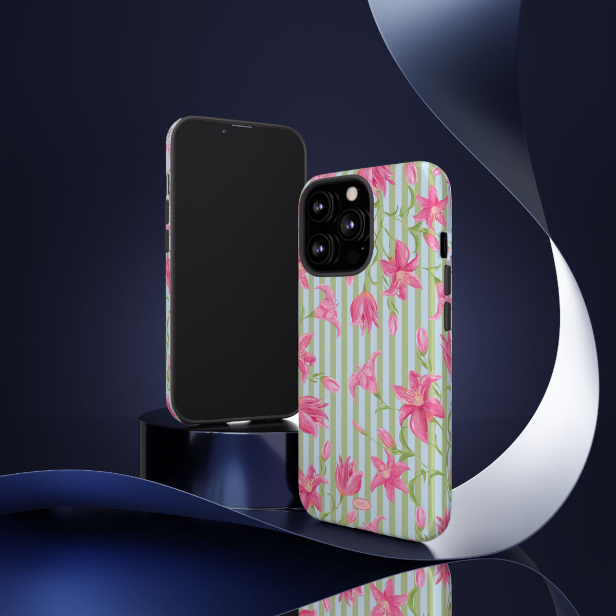 Azalea Stripe Tough Case for iPhone - Blue & Green