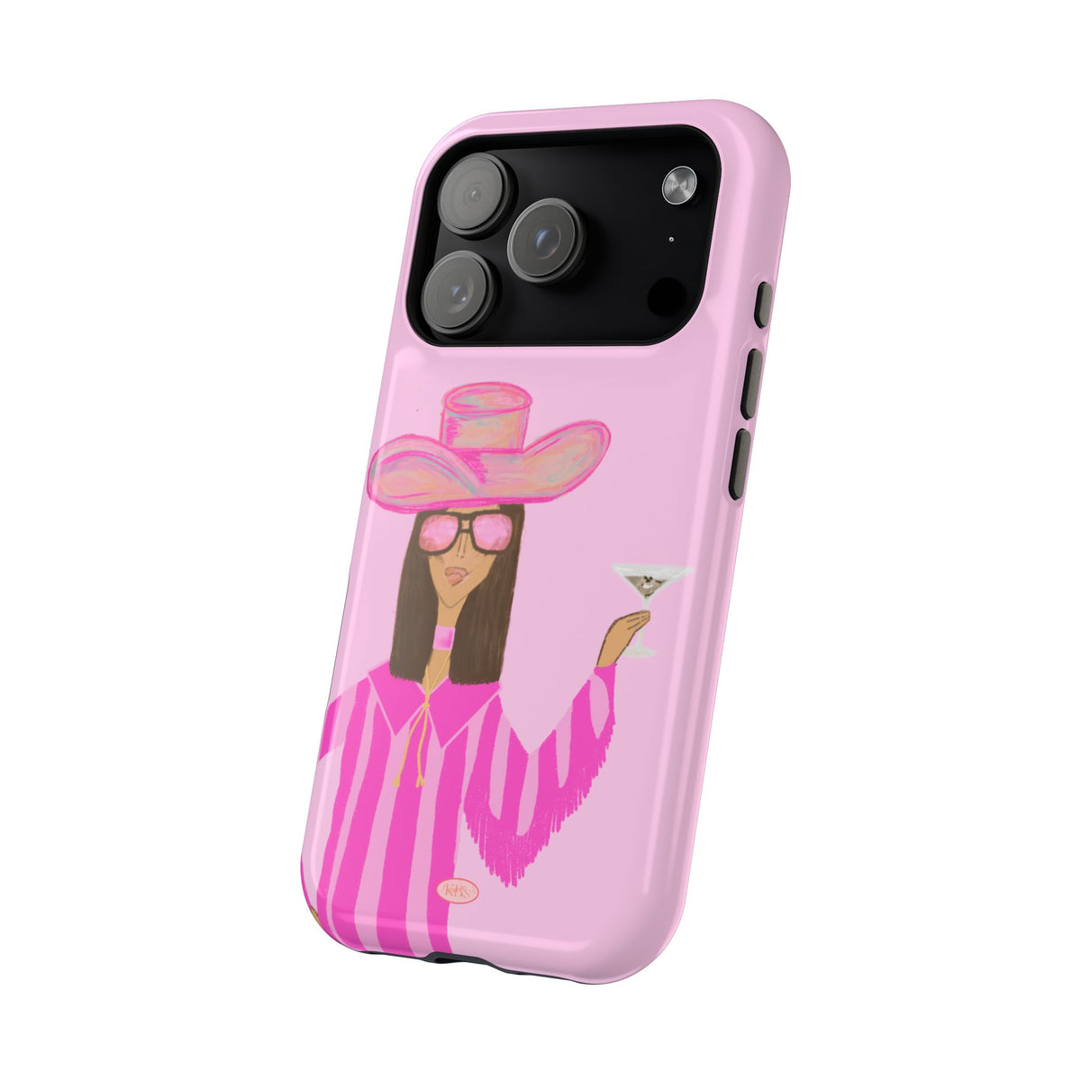 Cocktail Cowgirl Mag Safe Case for iPhone - Pink