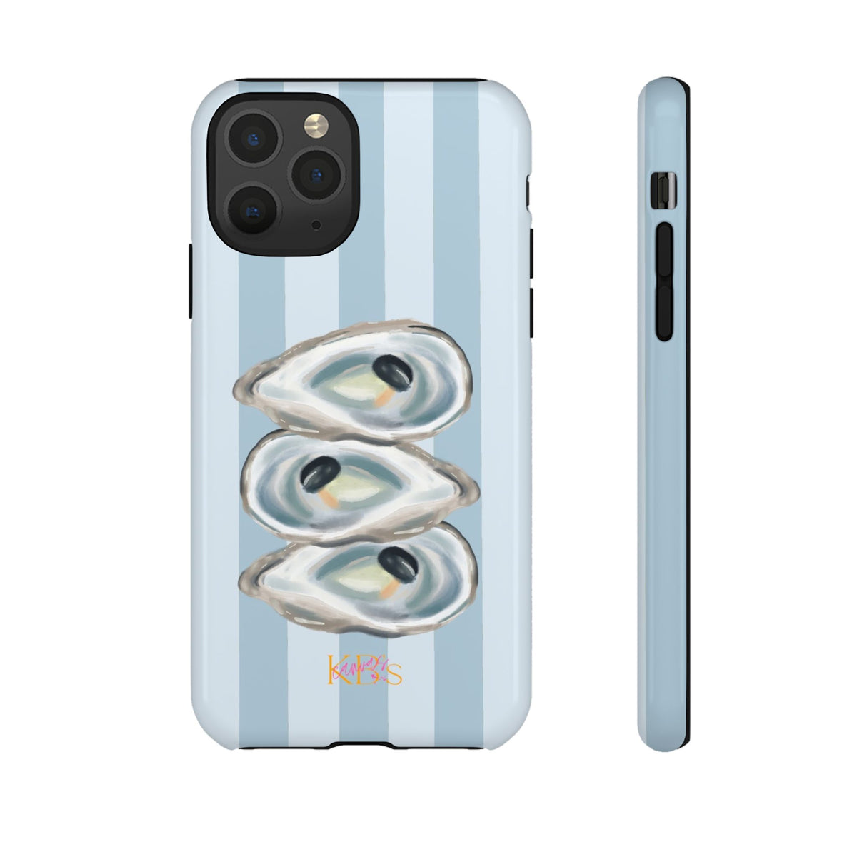 Striped Oyster Tough Case - Blue