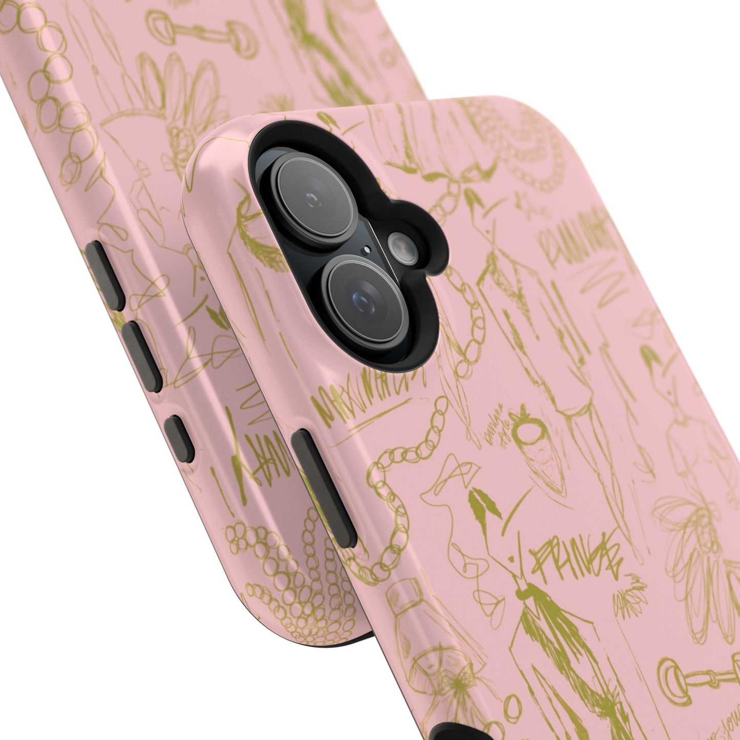 Fashion Sketch Mag Safe Case for iPhone - Pink