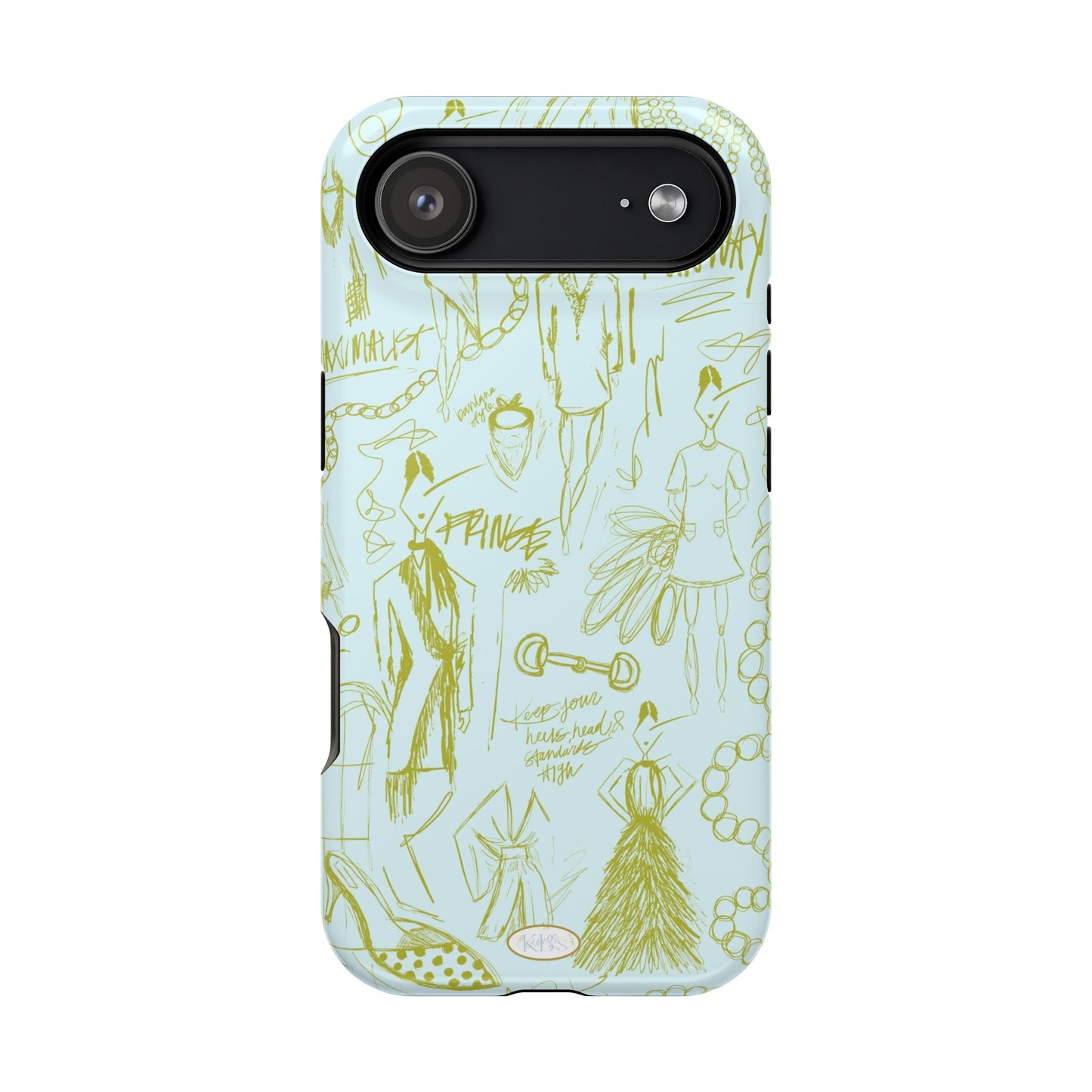 Fashion Sketch Mag Safe Case for iPhone - Blue