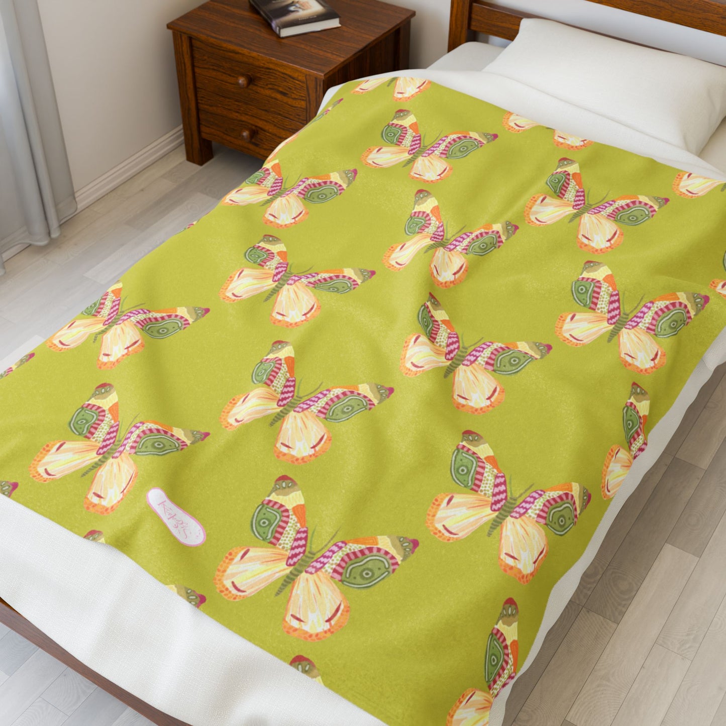 Flutter Pattern Velveteen Blanket