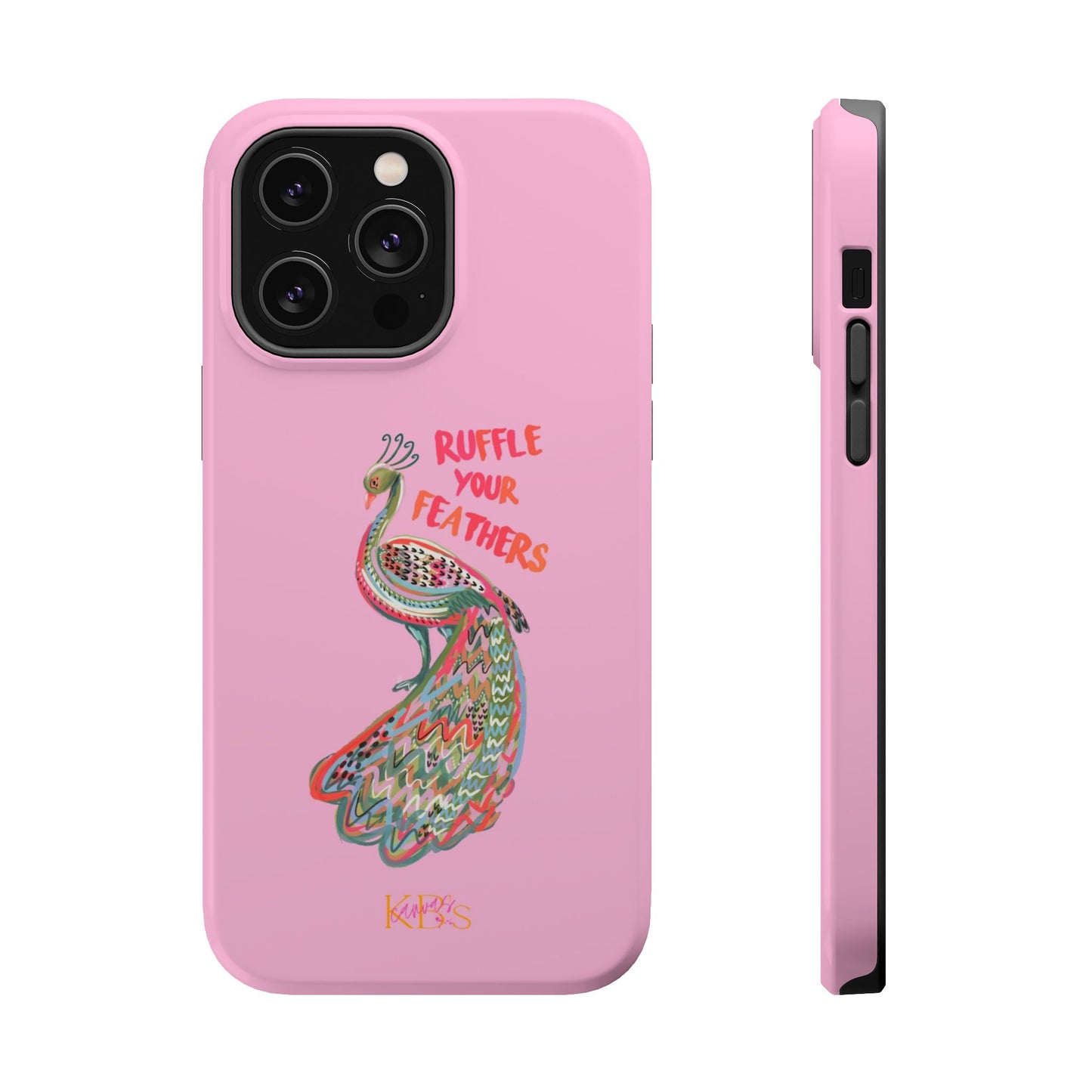 Ruffle Your Feathers Mag Safe Case - Pink