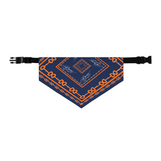 Navy & Orange Dog Scarf