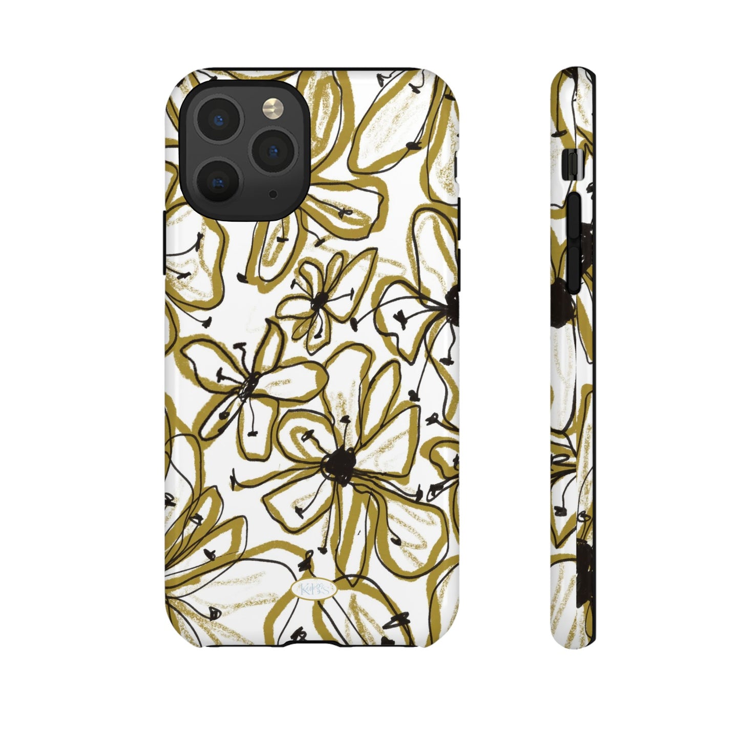 Floral Sketch Tough Case for iPhone