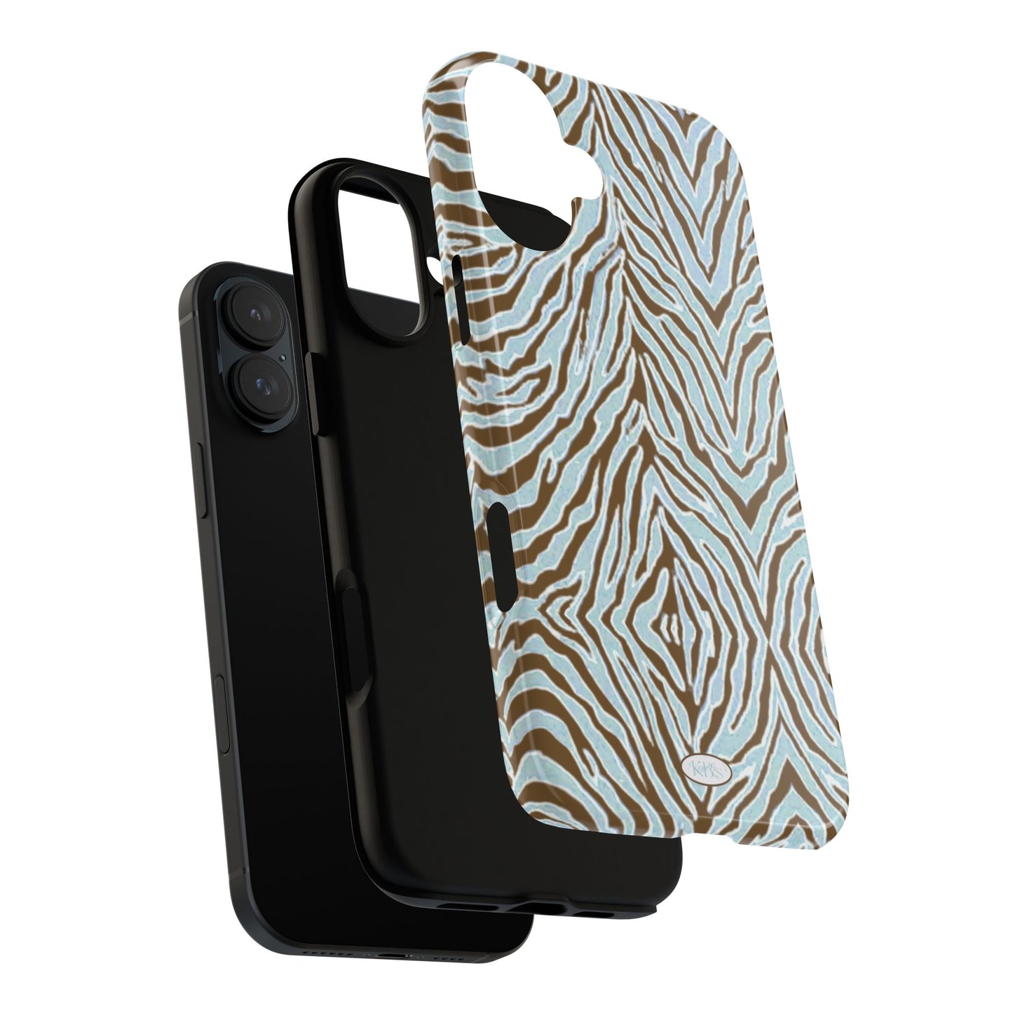 Zebra Bleu Tough Case for iPhone
