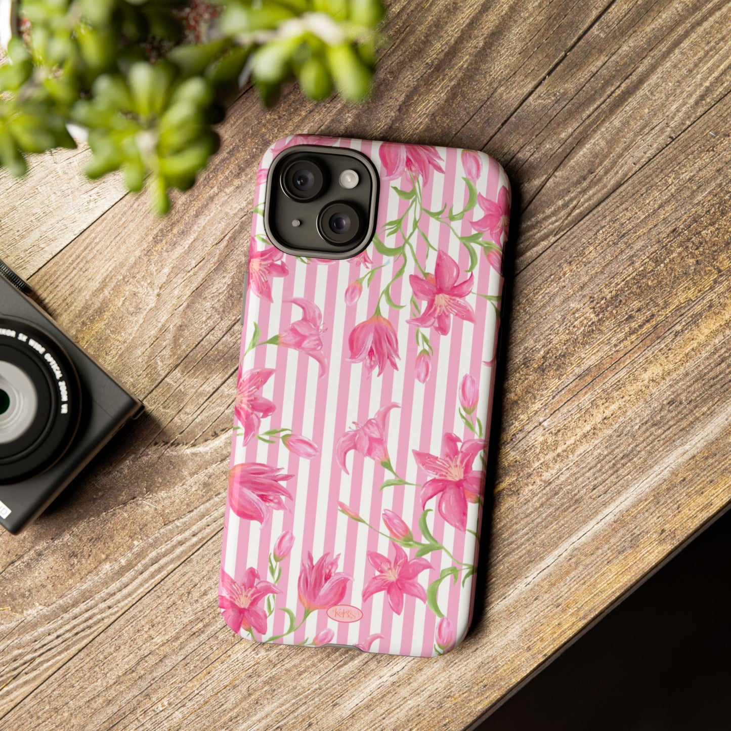 Azalea Stripe Tough Case for iPhone - Pink