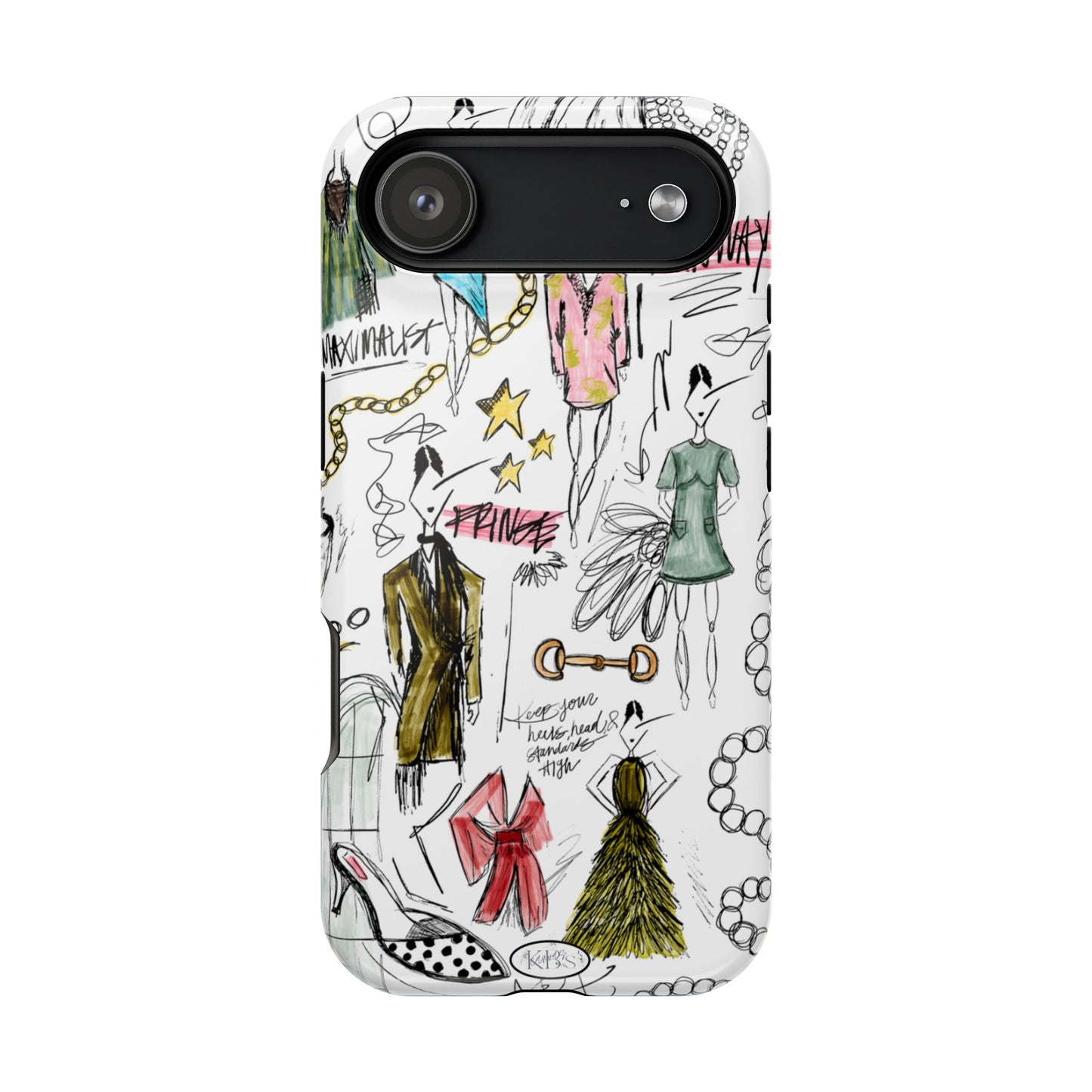 Fashion Sketch Mag Safe Case for iPhone - Multi