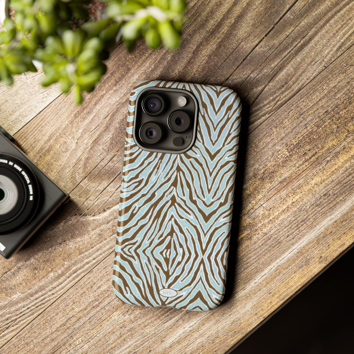 Zebra Bleu Tough Case for iPhone