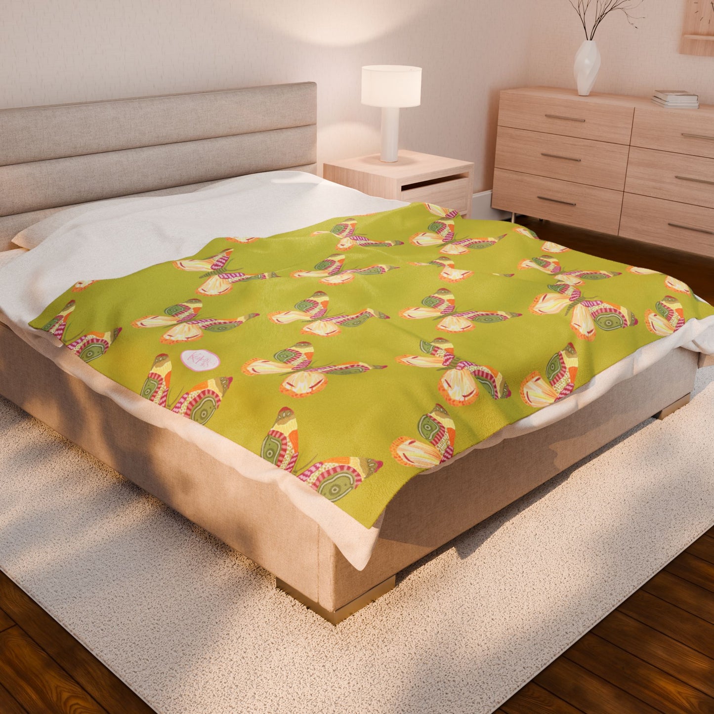 Flutter Pattern Velveteen Blanket