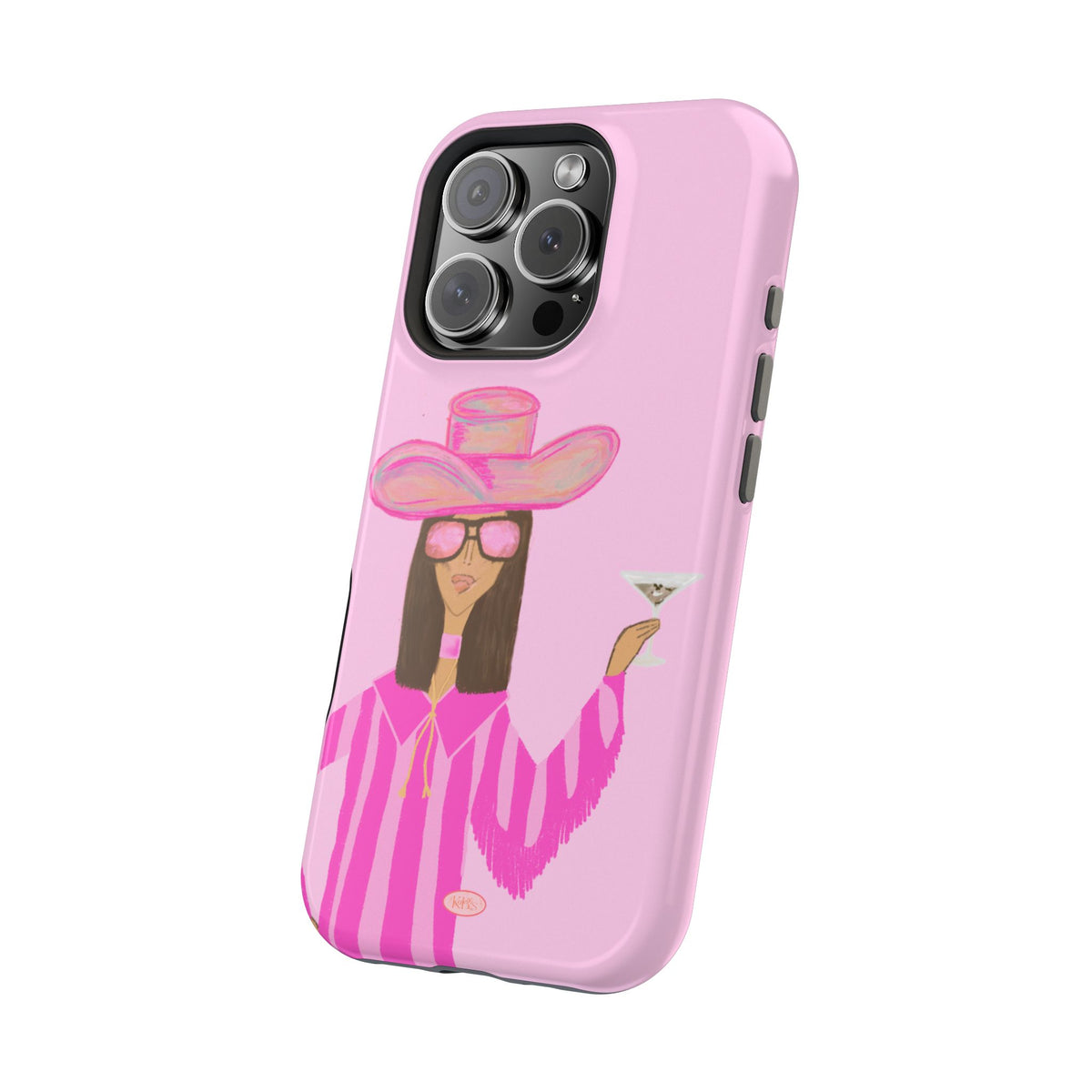 Cocktail Cowgirl Mag Safe Case for iPhone - Pink