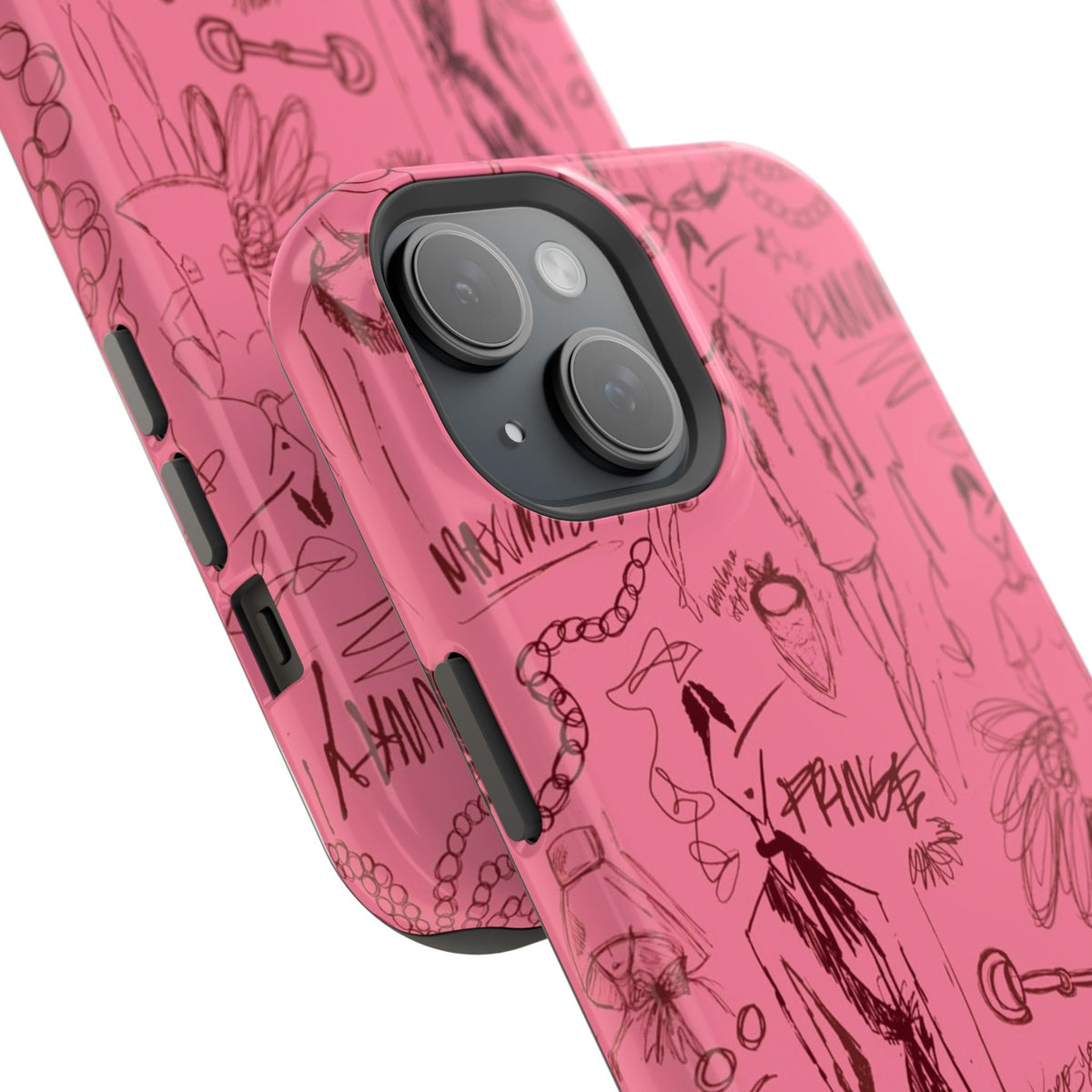 Fashion Sketch Mag Safe Case for iPhone - Maroon