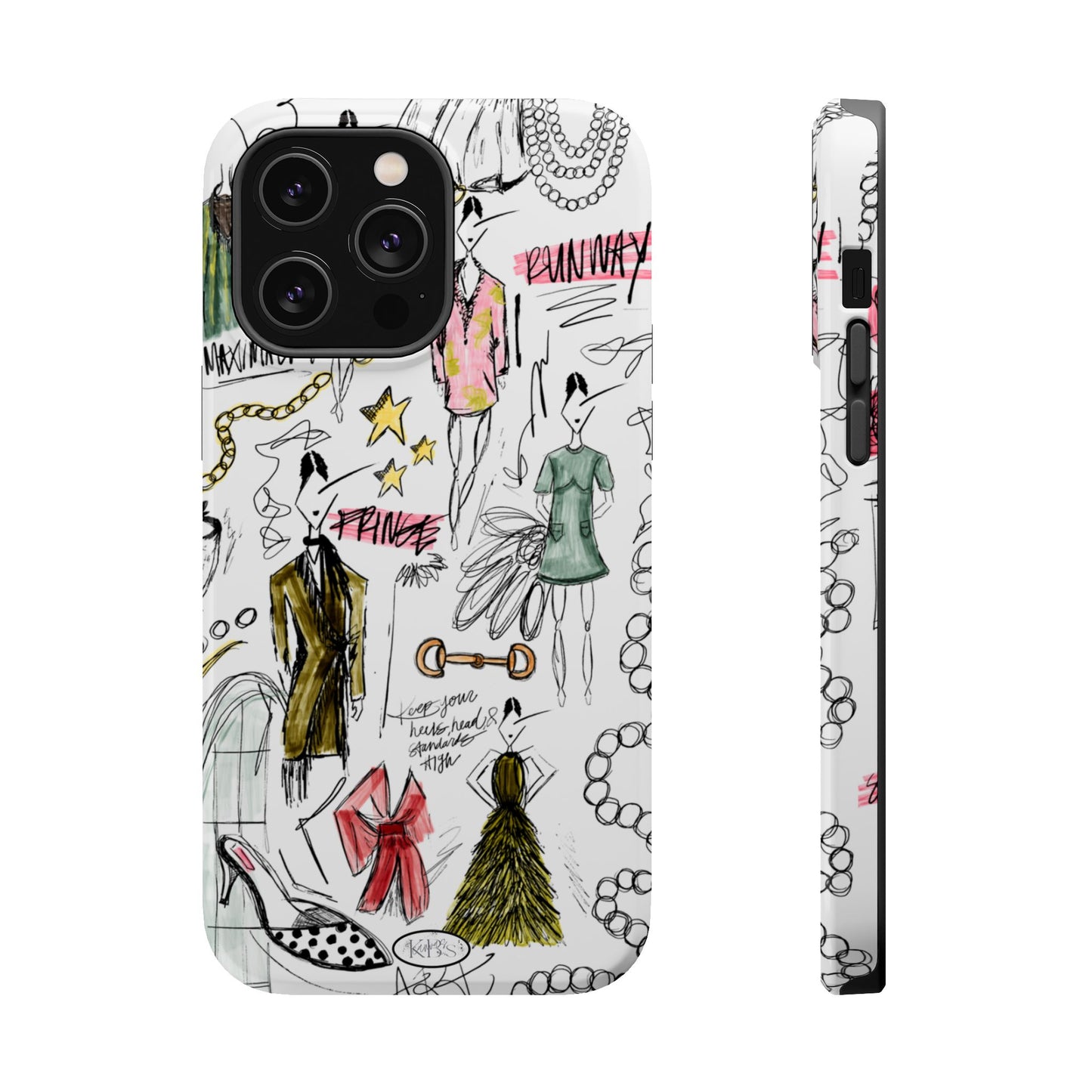 Fashion Sketch Mag Safe Case for iPhone - Multi
