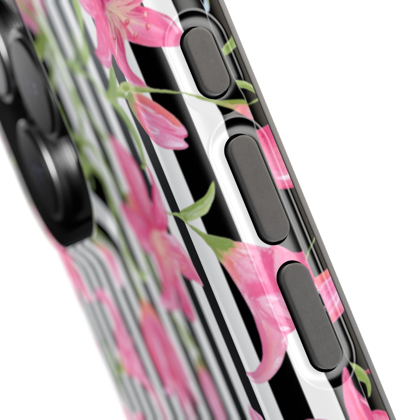 Azalea Stripe Mag Safe Case for iPhone - Black