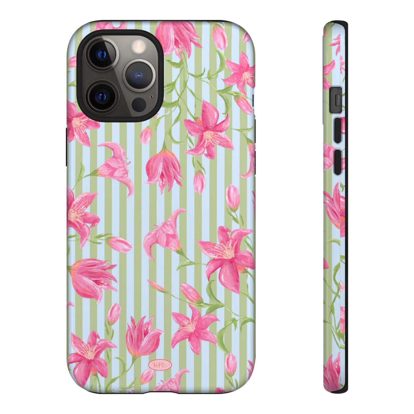 Azalea Stripe Tough Case for iPhone - Blue & Green