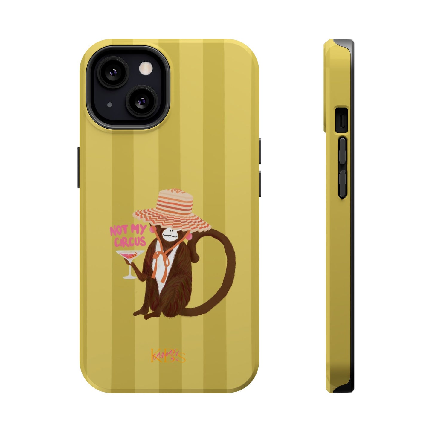 Not My Circus Mag Safe Case - Green Stripe