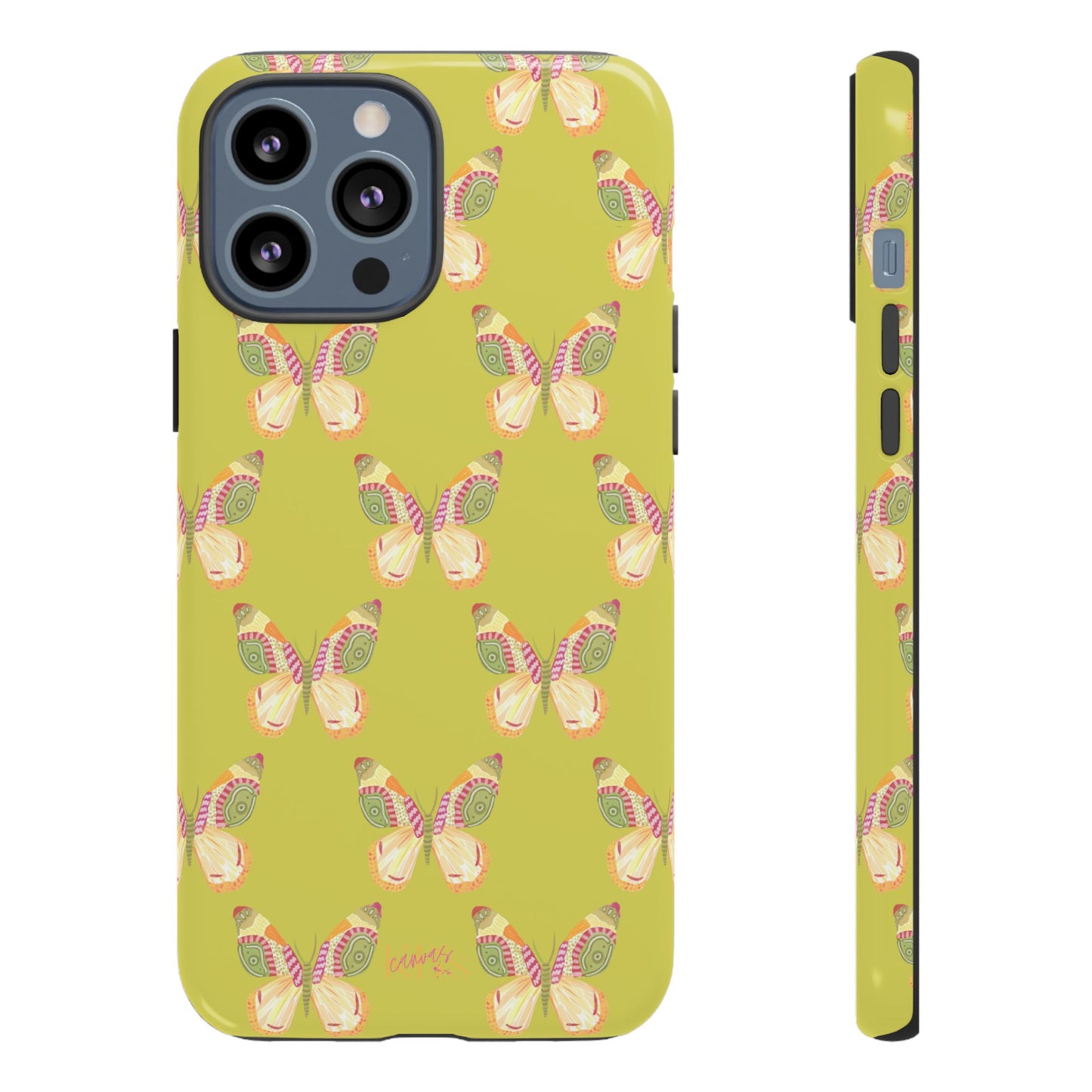 Flutter Pattern Tough Case - Green