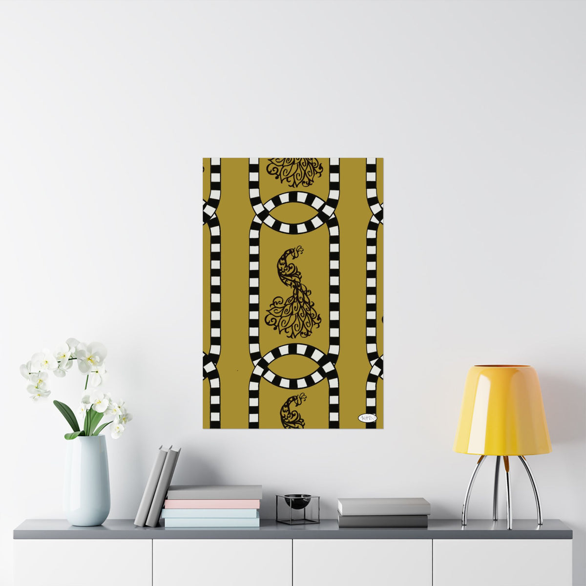 Feathered Stripe Wall Print