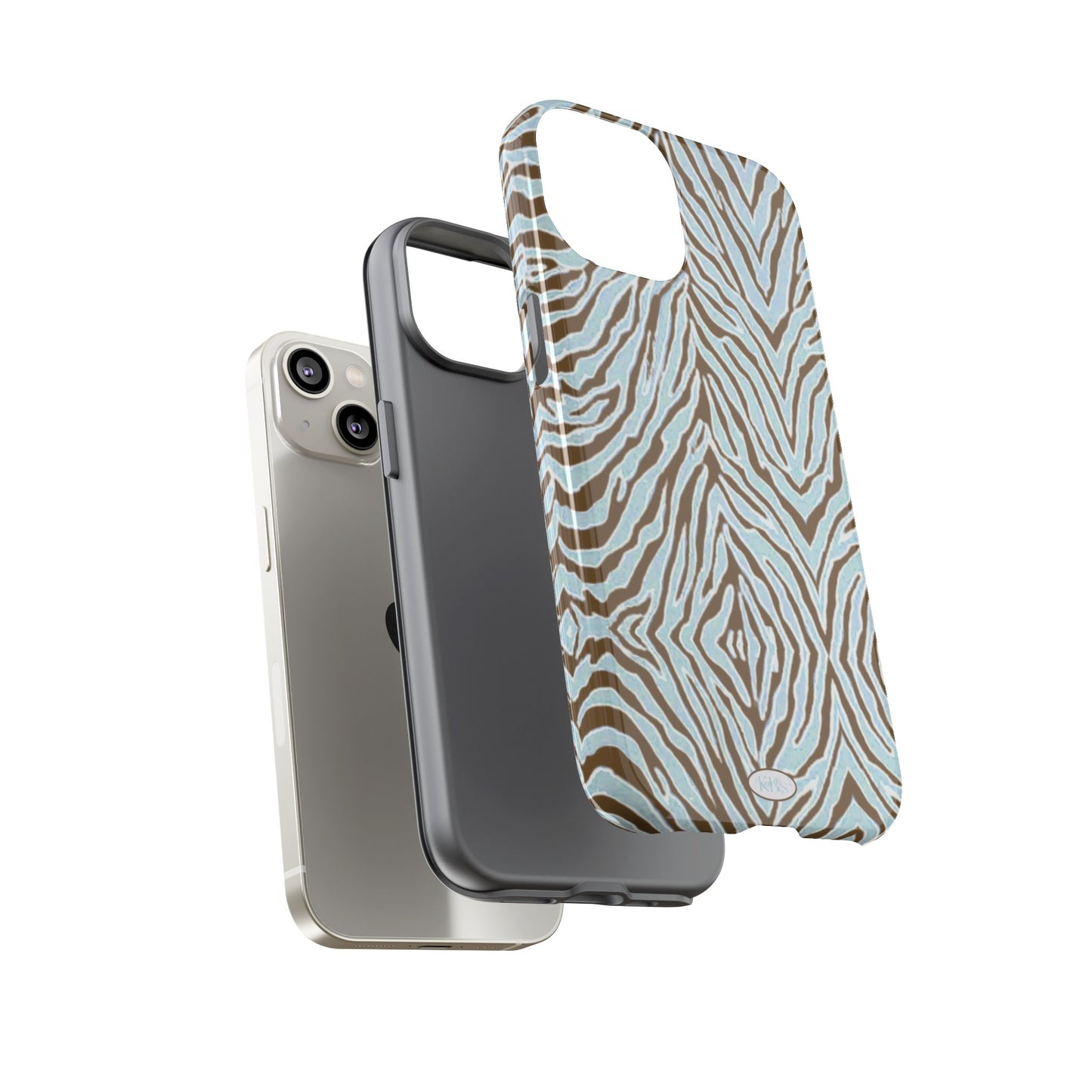 Zebra Bleu Tough Case for iPhone
