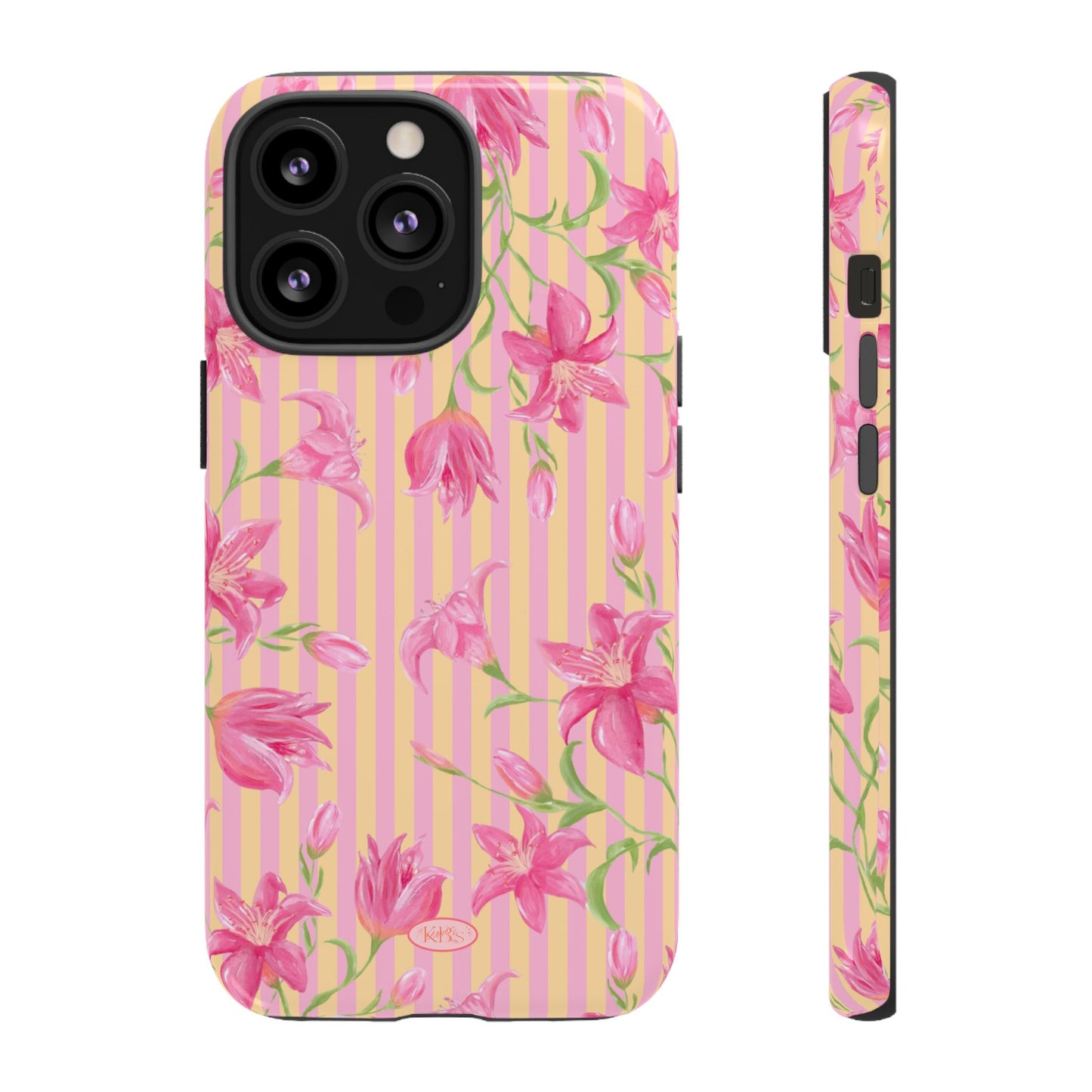 Azalea Stripe Tough Case for iPhone - Pink & Orange