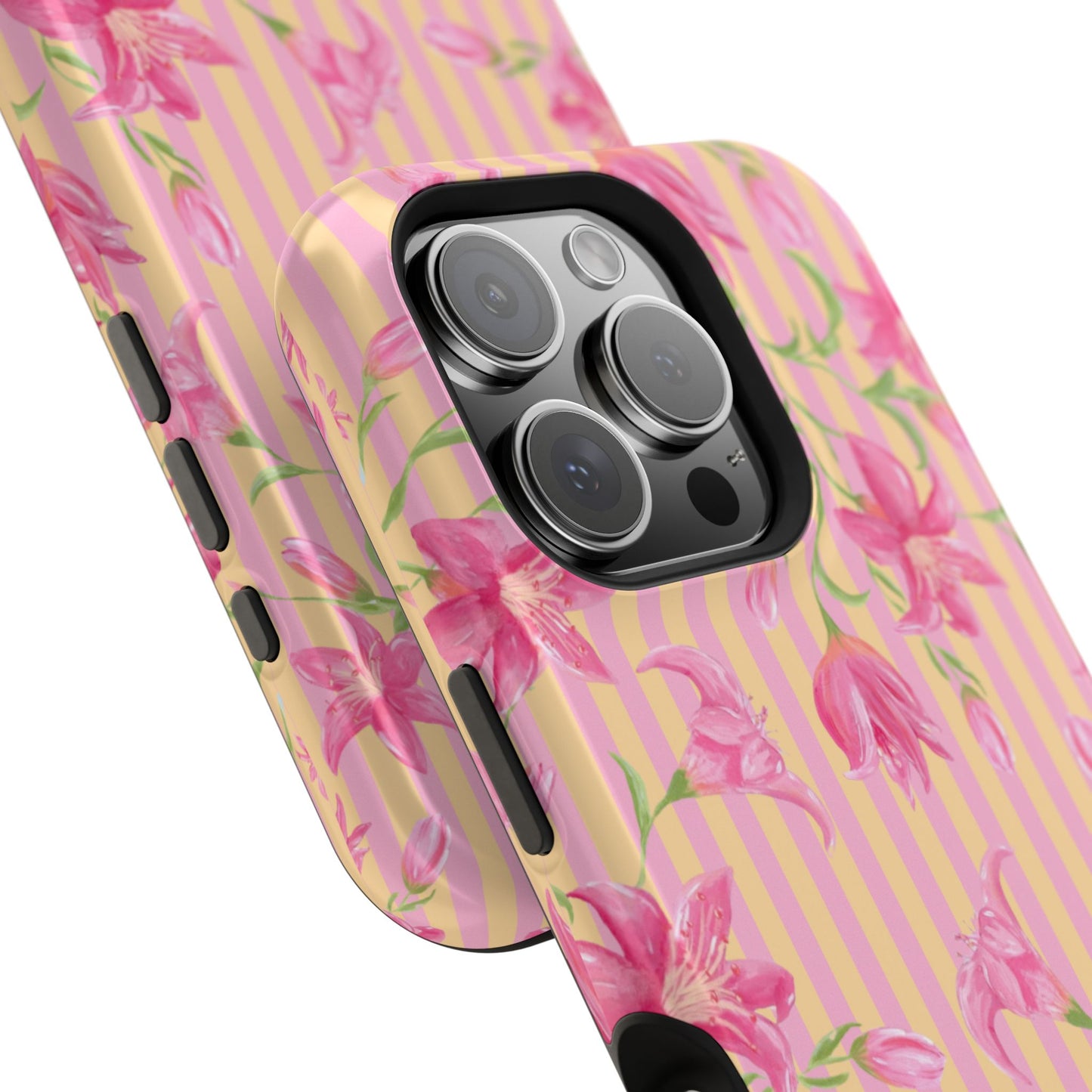 Azalea Stripe Mag Safe Case for iPhone - Pink & Orange