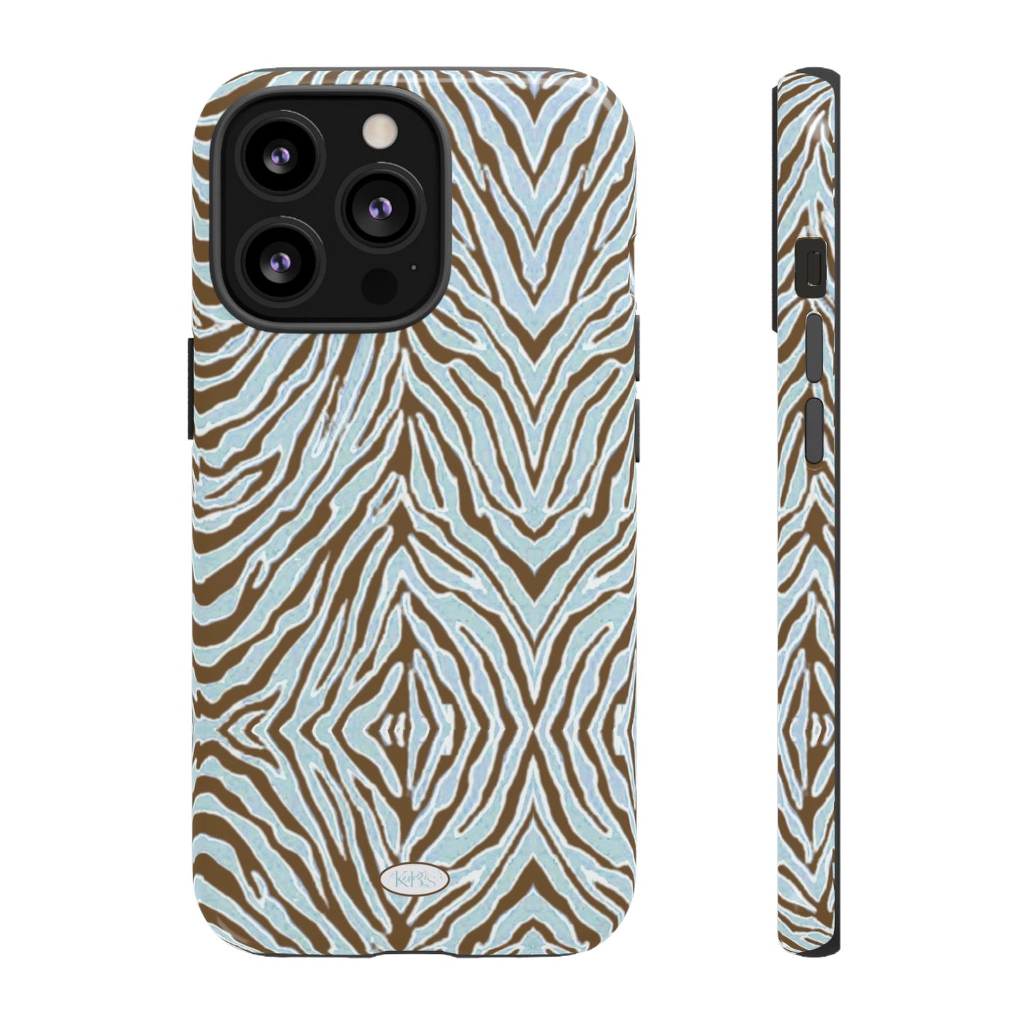 Zebra Bleu Tough Case for iPhone